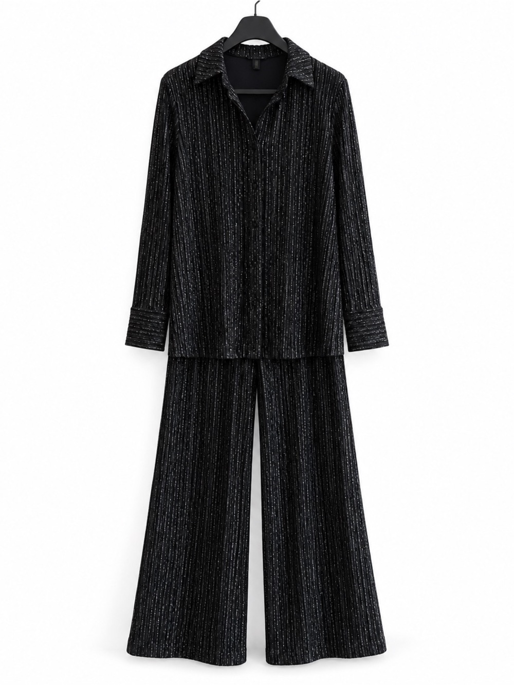House of Harlow 1960 Metallic Wide-Leg Pant Set Size Small